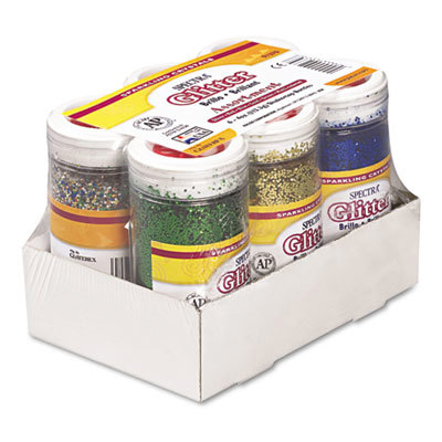GLITTER;ASSORTED;4OZ;6PK
